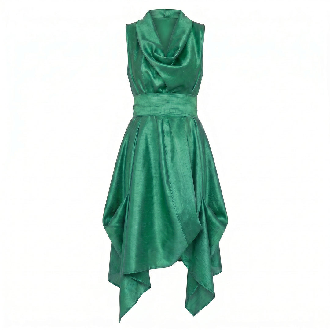 Jolaby Wrap Ruched Dress Apple Green