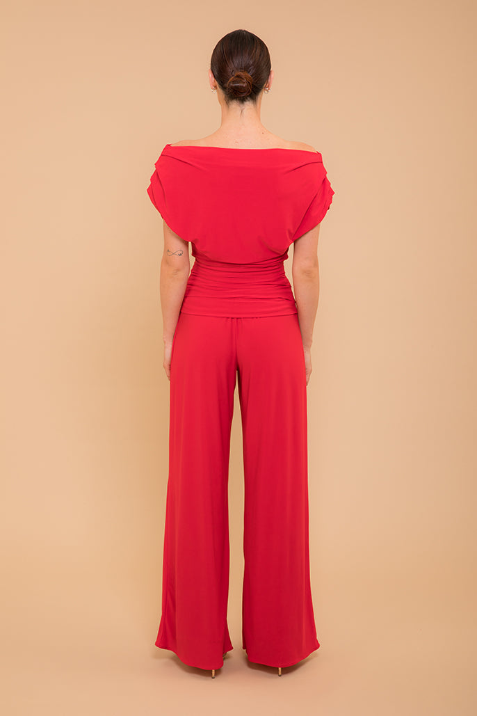 Carbon jumpsuit in red