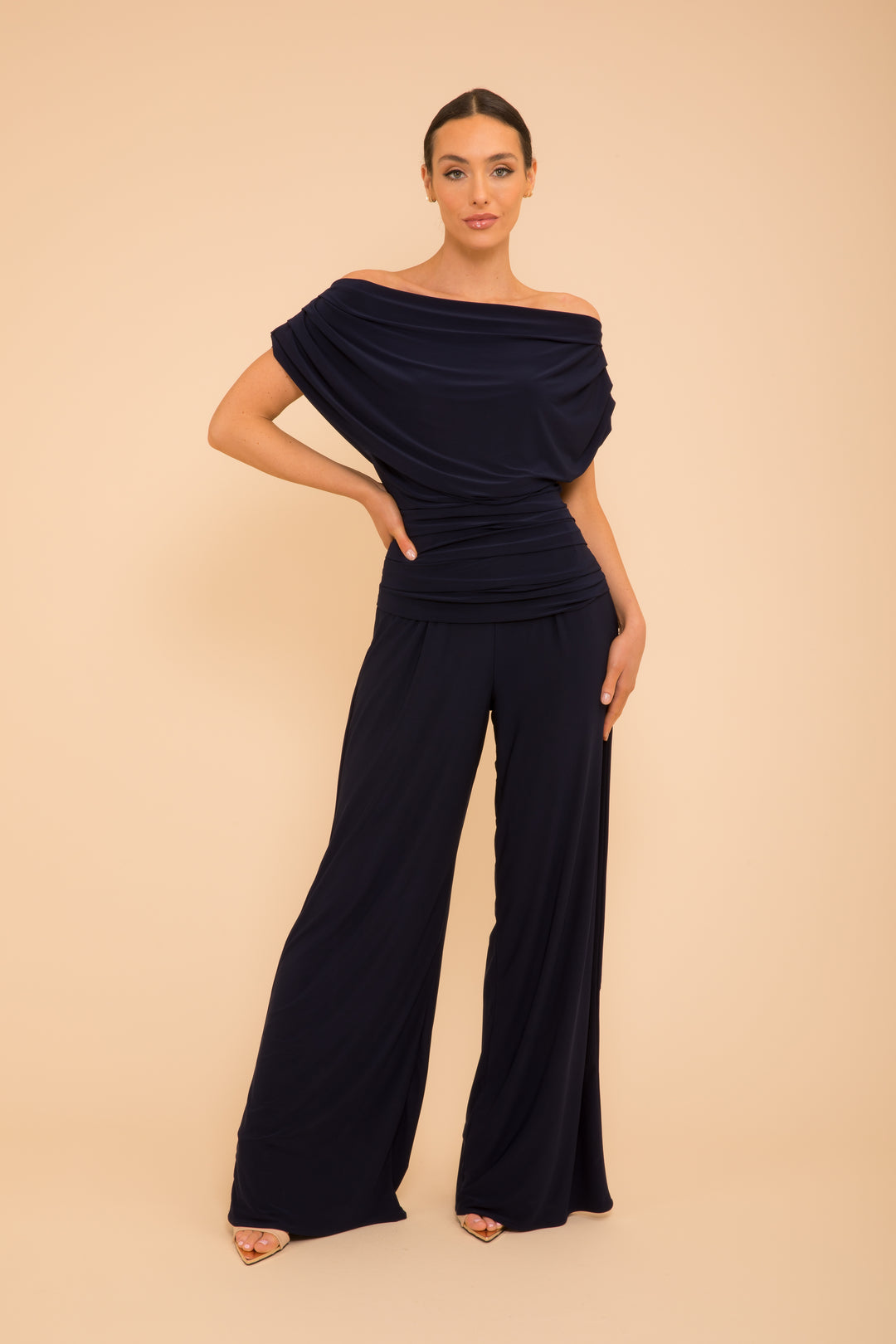 ATOM LABEL carbon jumpsuit in navy