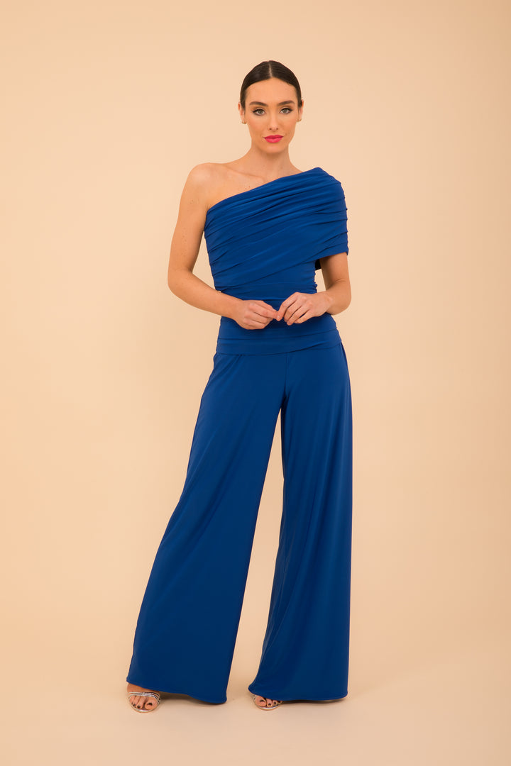 Rhodium jumpsuit in cobalt