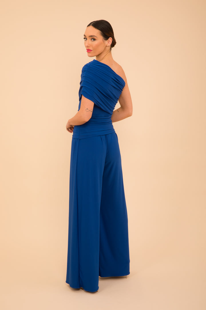 Rhodium jumpsuit in cobalt