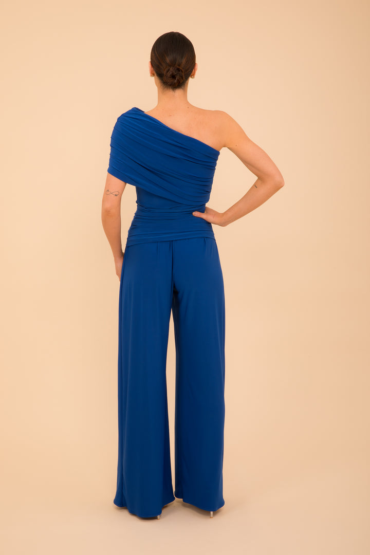 Rhodium jumpsuit in cobalt