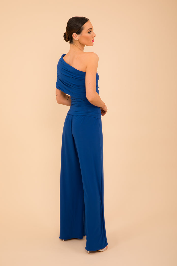 Rhodium jumpsuit in cobalt