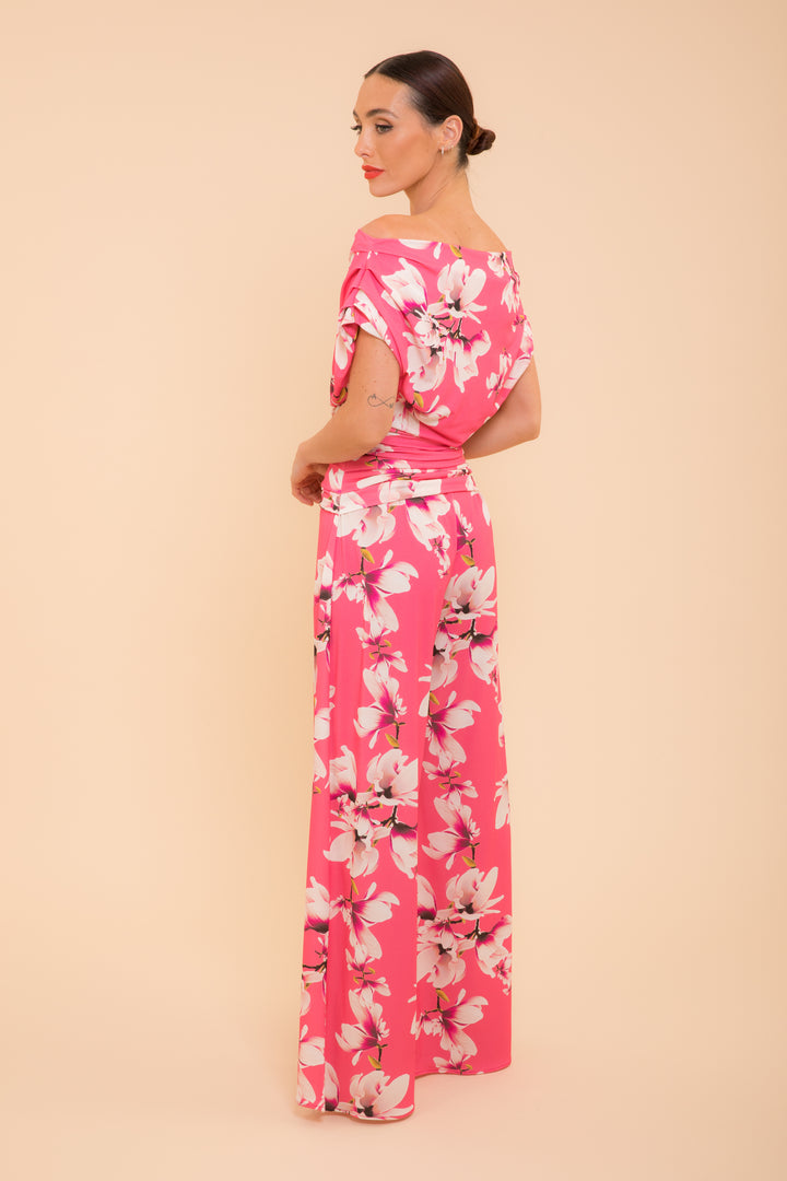 Carbon jumpsuit in fuchsia floral