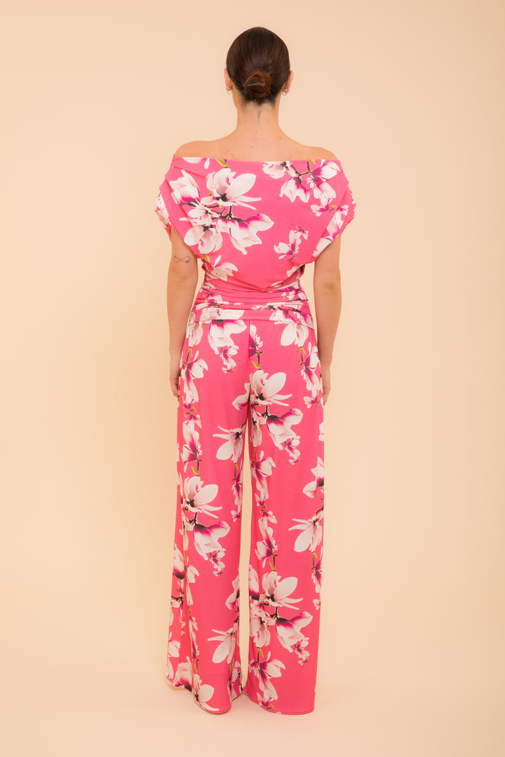 Carbon jumpsuit in fuchsia floral