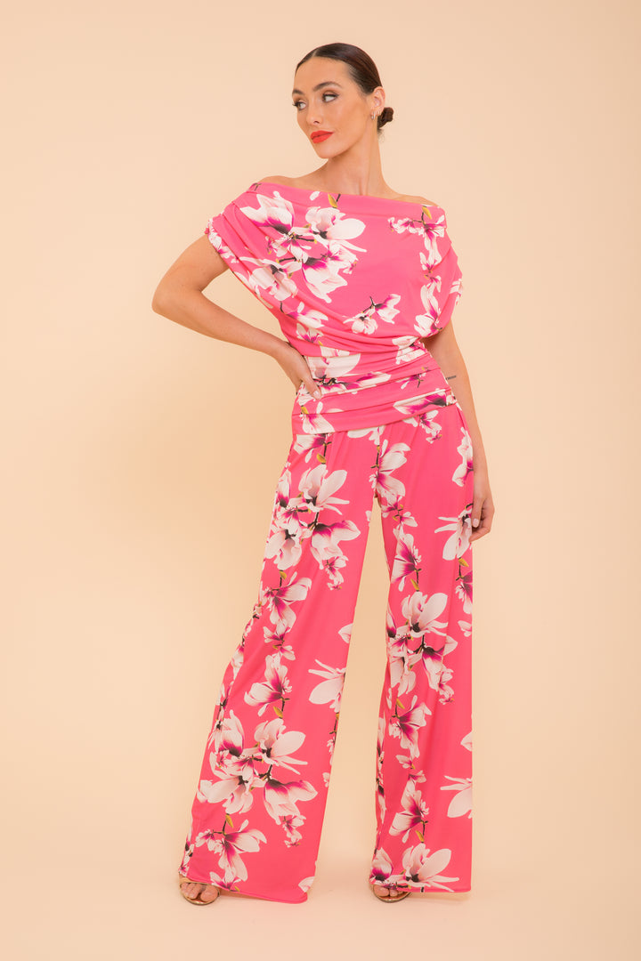 Carbon jumpsuit in fuchsia floral